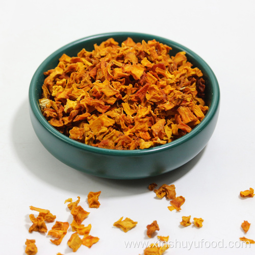 Dehydrated pumpkin pieces farm drying